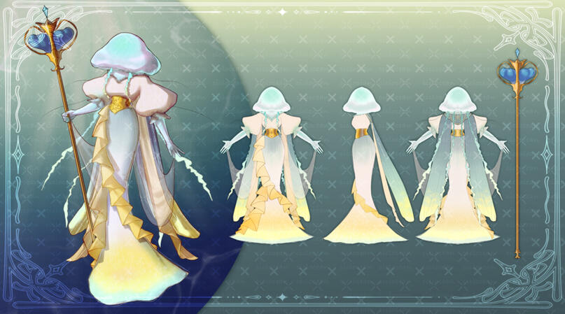 Character Design (Full view + 1 Full Body Full Rendered, Weapon not included)